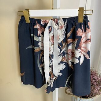 Vrouwen Korte Thuis Broek Zomer Dunne Elastische Taille Print Dames Pyjama Broek Casual Koord Homewear Shorts Voor Vrouwelijke stijl 5