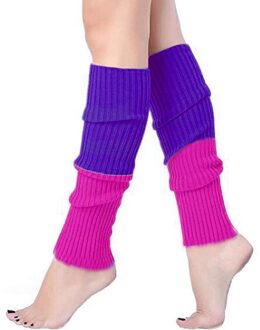Vrouwen Laars Manchetten Warmer Knit Been Kousen Lente Zomer Kousen Warmer Knit Paars
