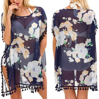 Vrouwen Lady Flamingo Blouse Top Beach Cover Up Zomer Dames Bloemen Kimono Zomer Bloem Vest Jas Shirt 2