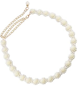 Vrouwen Lady Skinny Mode Metalen Ketting Stijl Riem Body Chain Decor Taille Vrouwelijke Pols Riemen Pearl