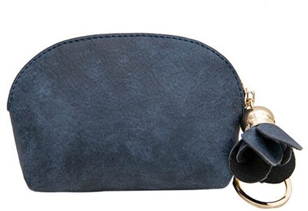 Vrouwen Lederen Kleine Mini Portemonnee Houder Vrouwelijke Portemonnee Case Clutch Carte Porte Card Key Money Bag Zip Portemonnee houder blauw