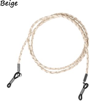 Vrouwen Lenzenvloeistof Kettingen Zwart Acryl Kralen Kettingen Anti-Slip Eyewear Cord Houder Leesbril Touw Eyewear Accessoires Beige
