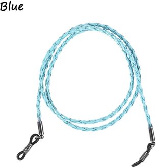 Vrouwen Lenzenvloeistof Kettingen Zwart Acryl Kralen Kettingen Anti-Slip Eyewear Cord Houder Leesbril Touw Eyewear Accessoires blauw