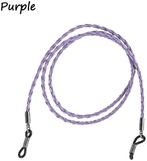 Vrouwen Lenzenvloeistof Kettingen Zwart Acryl Kralen Kettingen Anti-Slip Eyewear Cord Houder Leesbril Touw Eyewear Accessoires paars