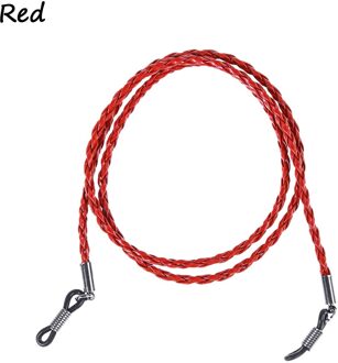 Vrouwen Lenzenvloeistof Kettingen Zwart Acryl Kralen Kettingen Anti-Slip Eyewear Cord Houder Leesbril Touw Eyewear Accessoires rood