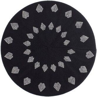 Vrouwen Liefde Pentagram Afdrukken Effen Kleur Baret Vrouwelijke Bonnet Caps Mode Lente Herfst Matched Warm Walking Hoed love