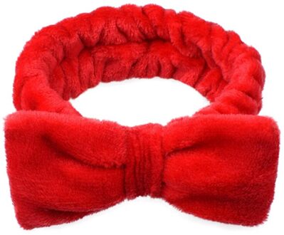 Vrouwen Make-Up Coral Fleece Hoofdband Wassen Gezicht Zacht Haar Houder Elastische Top Knoop Haarbanden Meisje Hoofddeksels Haaraccessoires Haarband