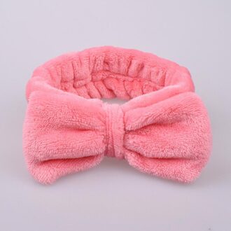 Vrouwen Make-Up Coral Fleece Hoofdband Wassen Gezicht Zacht Haar Houder Elastische Top Knoop Haarbanden Meisje Hoofddeksels Haaraccessoires Haarband