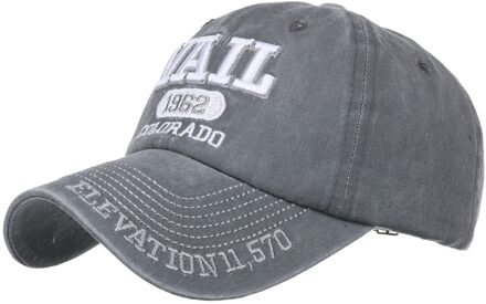 Vrouwen Mannen Ademende Strand Verstelbare Baseball Cap Hip Hop Hoed Zonnehoed Vintage Baseball Cap grijs