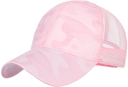 Vrouwen Mannen Ademende Strand Verstelbare Snapback Katoen Baseball Cap Mannen Vrouwen Hip Hop Vader Mesh Hoed Trucker Hoed Roze
