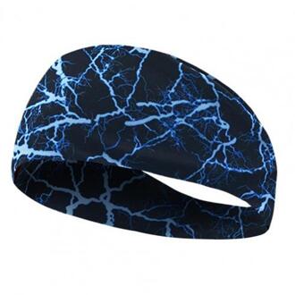 Vrouwen Mannen Antislip Lightnings Patroon Hoofdband Voor Workout Yoga Running Sport Hoofdband Lightnings blauw