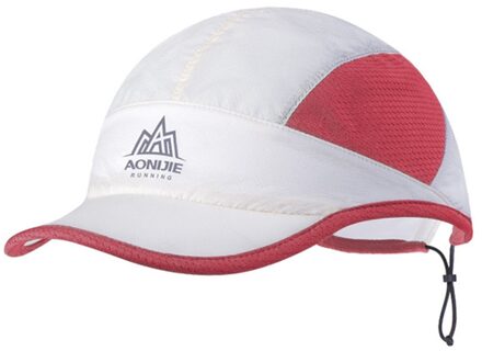 Vrouwen Mannen Baseball Cap Ademend Verstelbare Sneldrogend Zonnehoed Voor Sport Vissen Jogging DO2 Rood