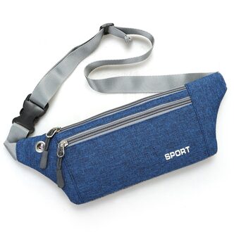 Vrouwen Mannen Fanny Pack Taille Packs Heuptas Vrouwen Tailleband Banaan Taille Zakken Taille Tas Vrouwen Bolso cintura blauw
