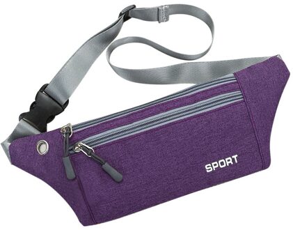 Vrouwen Mannen Fanny Pack Taille Packs Heuptas Vrouwen Tailleband Banaan Taille Zakken Taille Tas Vrouwen Bolso cintura paars