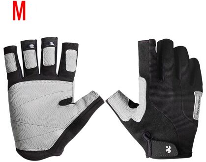 Vrouwen Mannen Gym Handschoenen Klimmen Sport Fitness Handschoenen Half-Finger Klimmen Handschoenen Voor Outdoors Bergbeklimmen Wandelen Vissen zwart M
