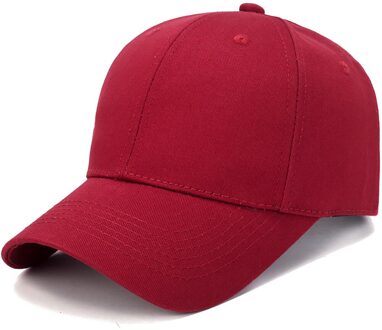 Vrouwen Mannen Hoed Gebogen Zonneklep Licht Boord Effen Kleur Baseball Cap Mannen Cap Outdoor Zonnehoed Verstelbare Sport Caps in Zomer # L5 rood
