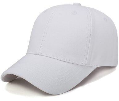 Vrouwen Mannen Hoed Gebogen Zonneklep Licht Boord Effen Kleur Baseball Cap Mannen Cap Outdoor Zonnehoed Verstelbare Sport Caps in Zomer # L5 wit