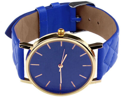 Vrouwen Mannen Jongen Meisje Lederen Band Ronde Student Kid Kinderen Horloge Alloy Case Eenvoudig Mode nee.3