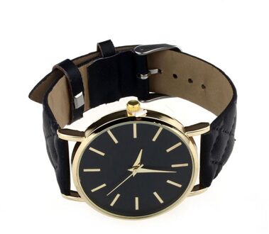 Vrouwen Mannen Jongen Meisje Lederen Band Ronde Student Kid Kinderen Horloge Alloy Case Eenvoudig Mode nee.4