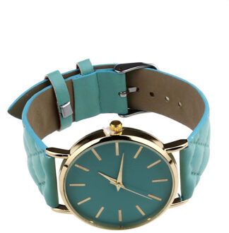 Vrouwen Mannen Jongen Meisje Lederen Band Ronde Student Kid Kinderen Horloge Alloy Case Eenvoudig Mode nee.5