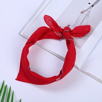 Vrouwen/Mannen/Jongens/Meisjes Mode Hip Hop 100% Katoen Bandana Vierkante Sjaal 55cm * 55cm Zwart Rood Paisley Hoofdband Gedrukt Bandana A08