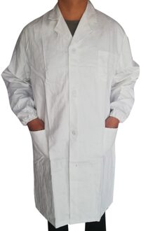 Vrouwen Mannen Laboratoriumjas Lange Mouw Wit Uitloper Lange Jas Met Zakken Unisex Werkkleding Kleding Knop Casual Jas Uitloper # T1P