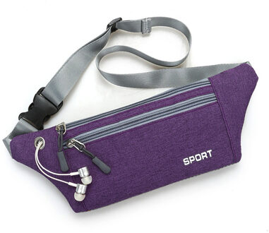 Vrouwen Mannen Multifunctionele Zakken Outdoor Sport Leisure Messenger Taille Packs Borst Zak Multifunctionele Oplaadbare Sport paars