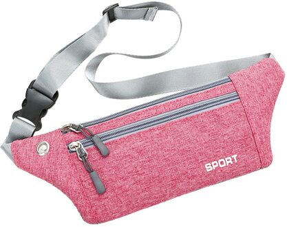 Vrouwen Mannen Multifunctionele Zakken Outdoor Sport Leisure Messenger Taille Packs Borst Zak Multifunctionele Oplaadbare Sport roze