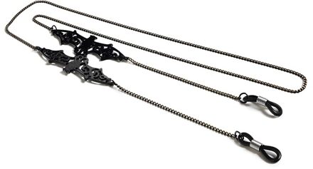 Vrouwen Mannen Retro Black Bat Sunglass Kettingen Eenvoudige Brillen Frame Sieraden Accessoires Unisex Alle-Match Zonnebril Decor Ketting