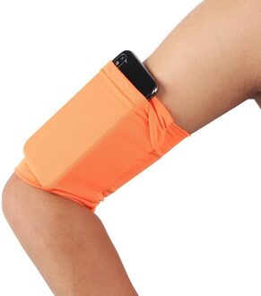 Vrouwen Mannen Running Armband Phone Bag Outdoor Fietsen Mobiele Telefoon Case Bag Jogging Arm Band Universal Running Telefoontasje oranje