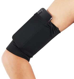 Vrouwen Mannen Running Armband Phone Bag Outdoor Fietsen Mobiele Telefoon Case Bag Jogging Arm Band Universal Running Telefoontasje zwarte kleur
