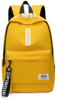 Vrouwen Mannen School Rugzak Schooltassen Voor Tiener Jongens Meisjes Schooltas Midden Hoge Bookbags Tiener College Reizen Laptop Rugzak geel