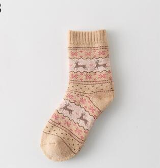 Vrouwen Mannen Sokken Lady Christmas Sok Winter Leuke Wol 3D Dames Crazy Sok Vrouwelijke Thermische Dikker Warm Animal Sokken 5