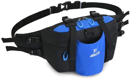 Vrouwen Mannen Sport Taille Verpakking Tas Met Fles Houder Voor Camping Klimmen Fietsen Reizen Heuptas Handtas Schouder Taille Verpakking blauw