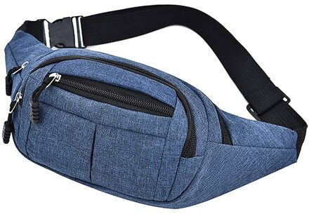 Vrouwen Mannen Taille Packs Heuptas Hip Tas Vrouwen Tailleband Banaan Taille Zakken Taille Tas Vrouwen Bolso Cintura Blauw