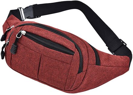 Vrouwen Mannen Taille Packs Heuptas Hip Tas Vrouwen Tailleband Banaan Taille Zakken Taille Tas Vrouwen Bolso Cintura Rood