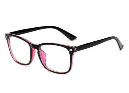 Vrouwen Mannen Transparante Computer Bril Brilmontuur Anti Blue Ray Clear Lens Brillen Draagbare Vision Care Optische Bril Paars