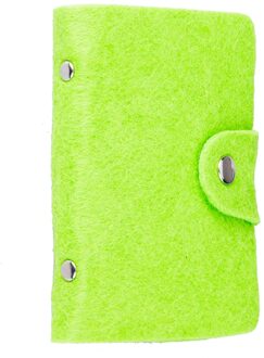 Vrouwen Mannen Voelde Zacht Pocket Zaken ID Credit Card Holder Case Wallet voor 24 Kaart Solide Groen