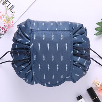 Vrouwen Meisje Maandverband Pouch Servet Handdoek Opbergtas Credit Kaarthouder Cosmetica Trekkoord Magic Lui Opbergtas Sport Bag blauw veer