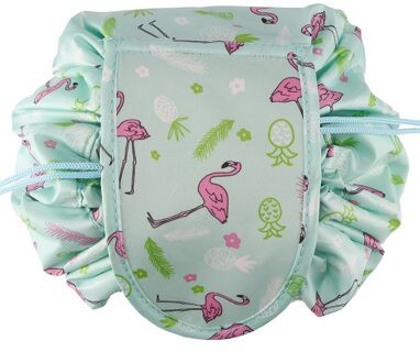 Vrouwen Meisje Maandverband Pouch Servet Handdoek Opbergtas Credit Kaarthouder Cosmetica Trekkoord Magic Lui Opbergtas Sport Bag roze groen