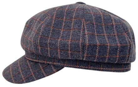 Vrouwen Meisjes Achthoek Hoed Baret Hoeden Casual Classic Plaid Gebreide Vintage Krantenjongenspet vrouwen Cap Pet Femme B2
