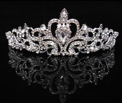 Vrouwen Meisjes Elegante Bruiloft Bruid Kroon Hoofddeksels Rhinestone Tiara Leuke Voor Bruiloft Verjaardag
