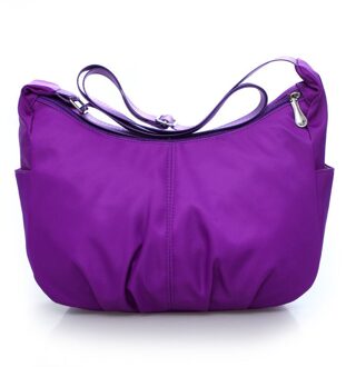 Vrouwen Messenger Bags Nylon Waterdichte Reizen Casual Clutch Schoudertas Grote Capaciteit Crossbody Tassen B paars