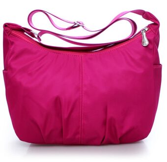 Vrouwen Messenger Bags Nylon Waterdichte Reizen Casual Clutch Schoudertas Grote Capaciteit Crossbody Tassen F roos rood