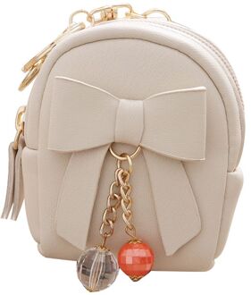 Vrouwen Mini Coin Bag Portemonnee Hand Pouch Purse Key Houder (wit)