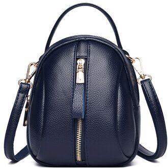 Vrouwen Mini Schoudertas Luxe Kleine Pu Lederen Handtassen Lychee Patroon Crossbody Tas Verkoop Vrouwelijke Messenger Bag sac blauw