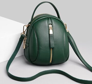 Vrouwen Mini Schoudertas Luxe Kleine Pu Lederen Handtassen Lychee Patroon Crossbody Tas Verkoop Vrouwelijke Messenger Bag sac groen