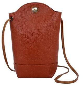 Vrouwen Mobiele Telefoon Tas Vrouwelijke Messenger Schoudertassen Crossbody Retro Pu Lederen Tassen Mini Handtassen koffie