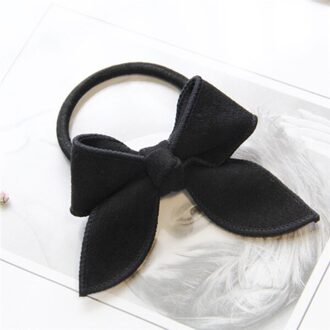 Vrouwen Mode Eenvoudige Elastische Paardenstaart Houder Haar Touwen Elastiekjes Mini Solid Bow Tie Haarbanden Voor Meisjes Haaraccessoires Grijs