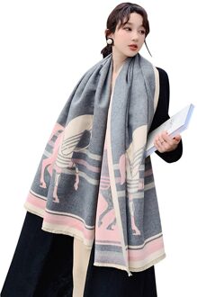 Vrouwen Mode Sjaal Pashmina Hoofddoek Reizen Outdoor Sjaal Met Kwastje AIA99 blauw